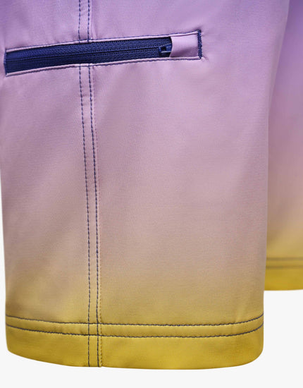 All Time 11" - Zipper Snap Mid-Rise Short : Midnight Citron Ombre