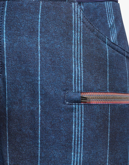All Time 14" - Zipper Snap Mid-Rise Short : Denim Stripes