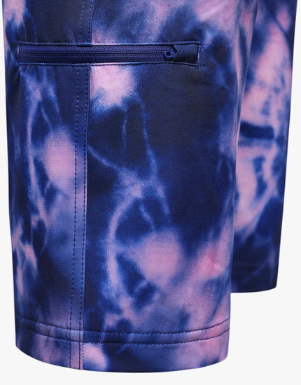 All Time 14" - Zipper Snap Mid-Rise Short : Midnight Tie Dye