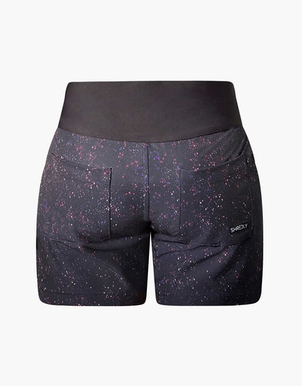 All Time 5" - Zipper Snap Mid-Rise Short : Galaxy Splatter