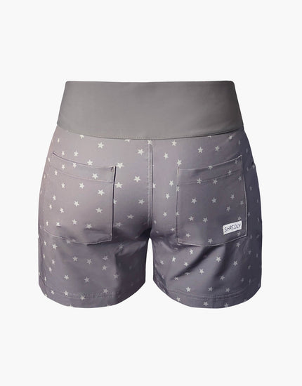 All Time 5" - Zipper Snap Mid - Rise Short : Clay Stars