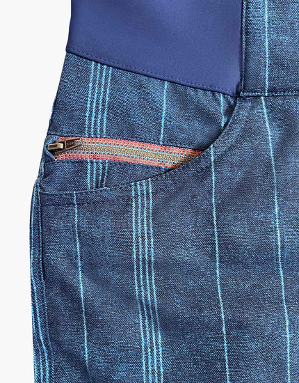 All Time 5" - Zipper Snap Mid-Rise Short : Denim Stripes