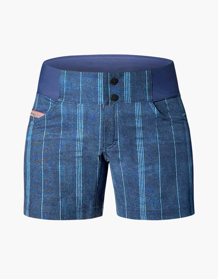 All Time 5" - Zipper Snap Mid-Rise Short : Denim Stripes