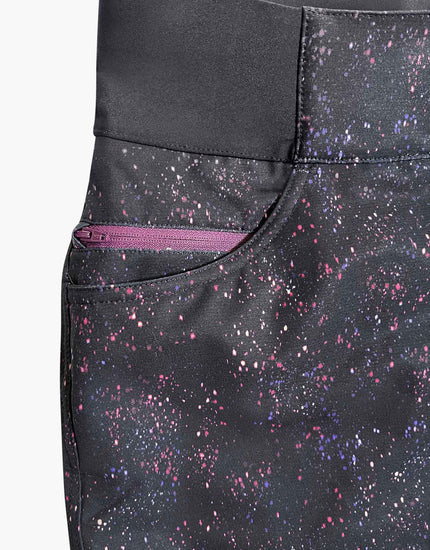 All Time 5" - Zipper Snap Mid-Rise Short : Galaxy Splatter