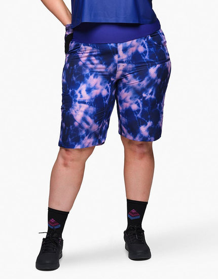 Limitless 11" - Stretch Waistband High-Rise Short : Midnight Tie Dye