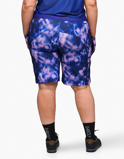 Limitless 11" - Stretch Waistband High-Rise Short : Midnight Tie Dye