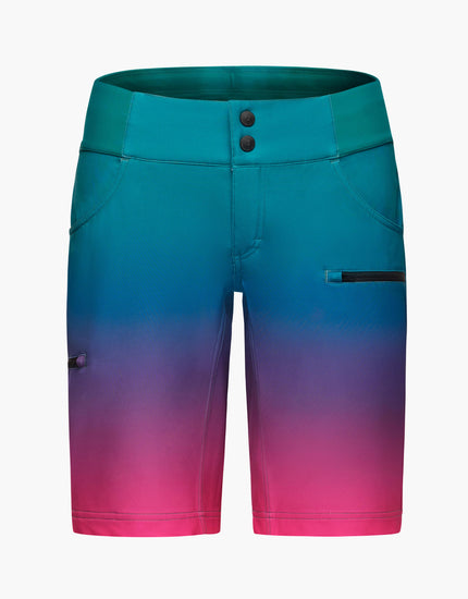 All Time 11" - Zipper Snap Mid-Rise Short : Rainbow Ombre