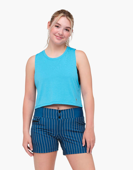 Cropped Tank : Electric Blue