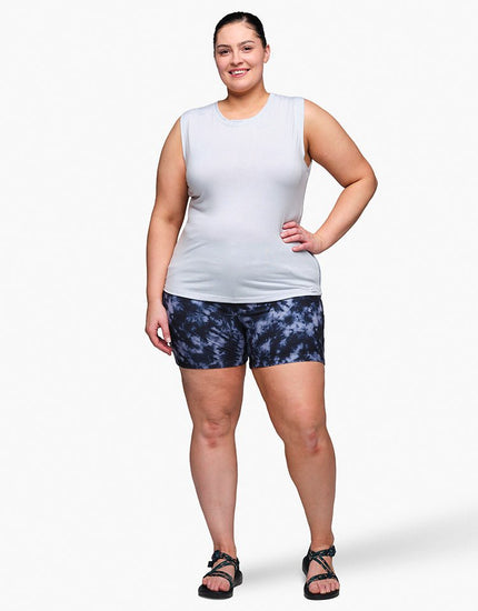 All Time 5" - Zipper Snap Mid-Rise Short : Graphite Tie Dye