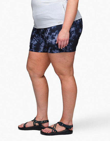 All Time 5" - Zipper Snap Mid-Rise Short : Graphite Tie Dye