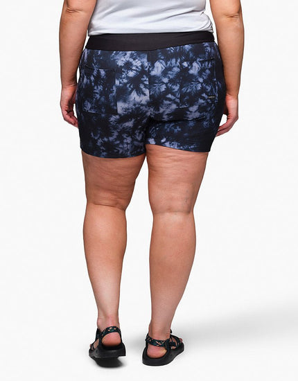All Time 5" - Zipper Snap Mid-Rise Short : Graphite Tie Dye