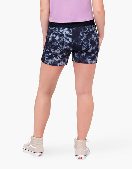 All Time 5" - Zipper Snap Mid-Rise Short : Graphite Tie Dye