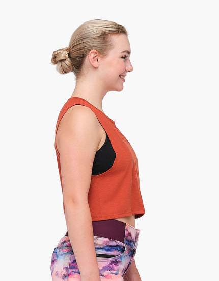 Cropped Tank : Terracotta