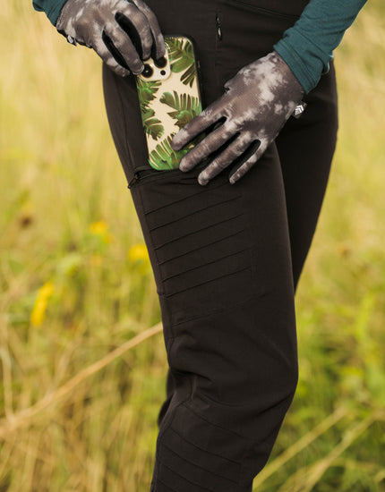 All time - Zipper Snap Mid-Rise Pant : Noir