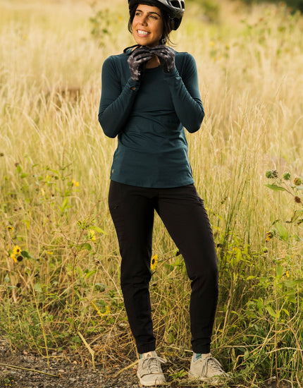 All Time - Zipper Snap Mid-Rise Pant : Noir