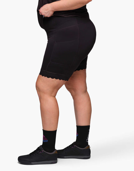 SHREDLY - Women's Bike Chamois - Biker Cham : Noir Shimmer