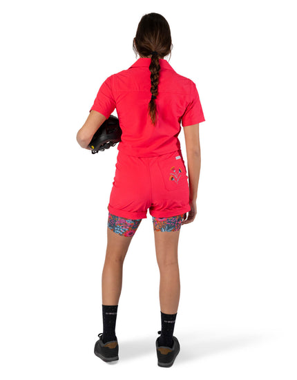 Droptail Trail Romper : Nebula Pink
