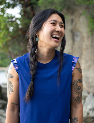 Just Ruffle It Bra : Midnight Tie Dye