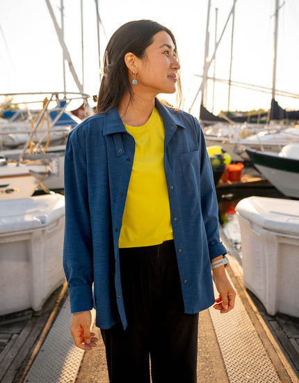 Long Sleeve Explorer Shirt: Midnight Denim