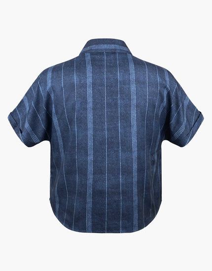 Short Sleeve Explorer Shirt : Denim Stripes