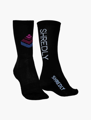 Sock 6 : Black/Logo