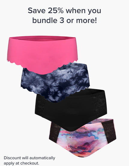 Hipster Sport Underwear : Graphite Tie Dye Scallop