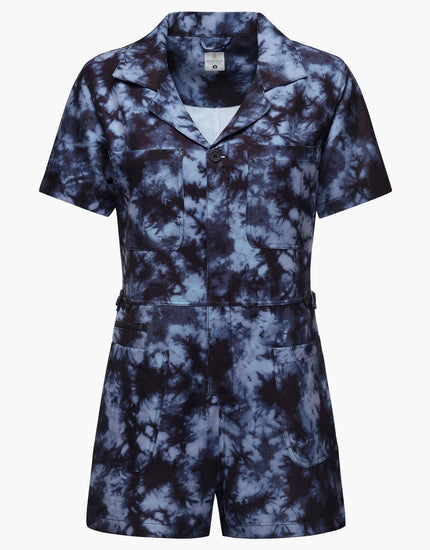 Trail Romper : Graphite Tie Dye