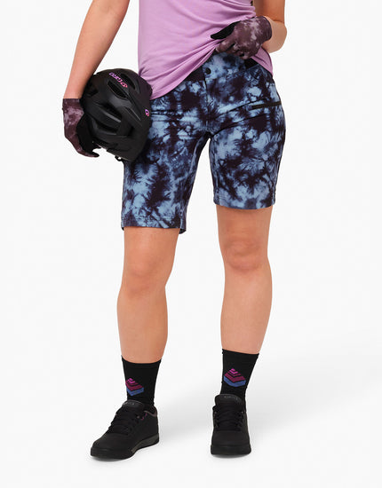 All Time 11" - Zipper Snap Mid-Rise Short : Graphite Tie Dye