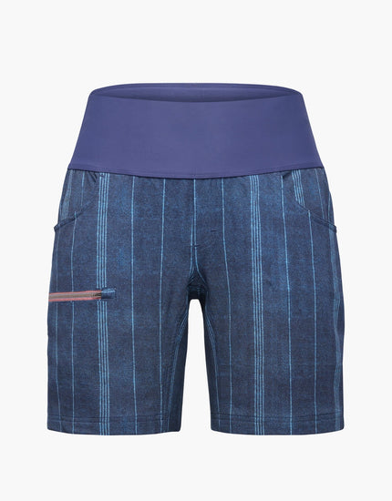 Limitless 7" - Stretch Waistband High-Rise Short : Denim Stripes
