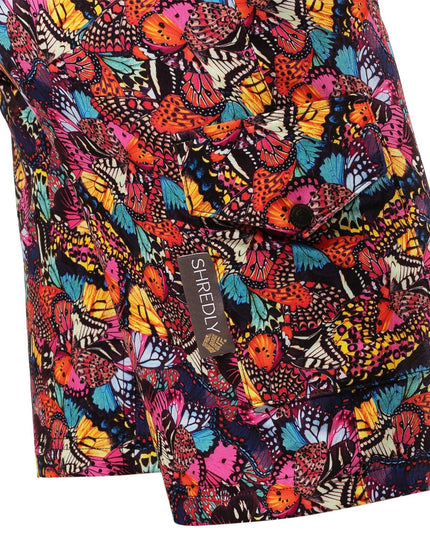 All Time 11" - Zipper Snap Mid-Rise Short : Flutter