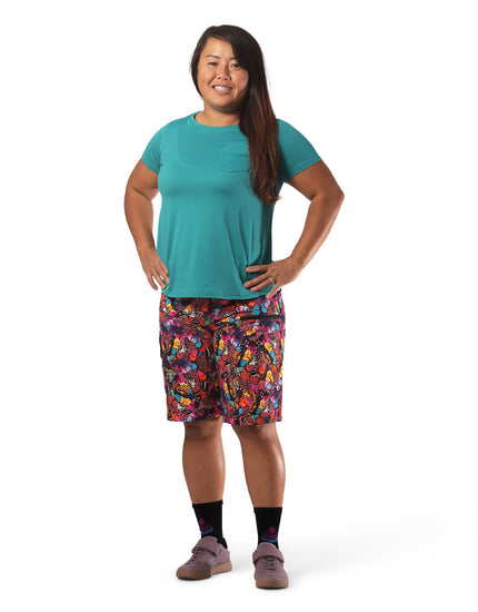 All Time 11" - Zipper Snap Mid-Rise Short : Flutter