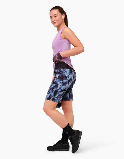 All Time 11" - Zipper Snap Mid-Rise Short : Graphite Tie Dye