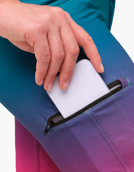 All Time 11" - Zipper Snap Mid-Rise Short : Rainbow Ombre