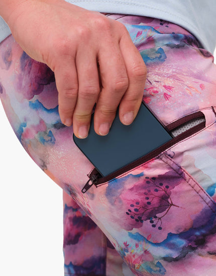All Time 11" - Zipper Snap Mid-Rise Short : Watercolor