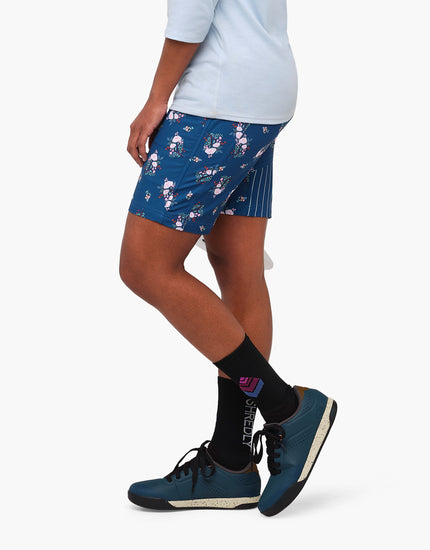 Limitless 11" - Stretch Waistband High-Rise Short : Blooming Stripes