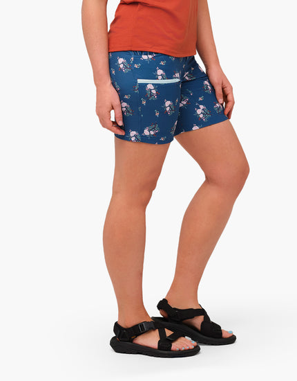 Limitless 7" - Stretch Waistband High-Rise Short : Blooming Stripes