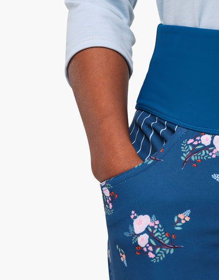 Limitless 11" - Stretch Waistband High-Rise Short : Blooming Stripes