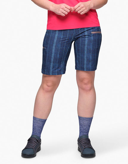 Limitless 11" - Stretch Waistband High-Rise Short : Denim Stripes