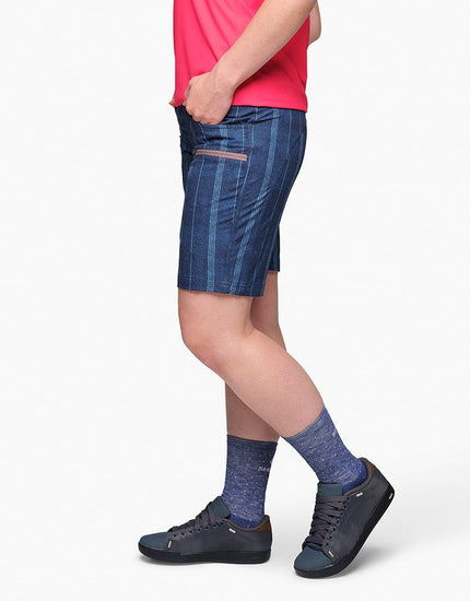 Limitless 11" - Stretch Waistband High-Rise Short : Denim Stripes
