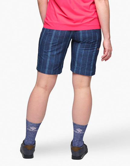 Limitless 11" - Stretch Waistband High-Rise Short : Denim Stripes