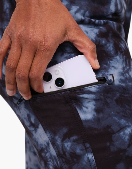 Limitless 11" - Stretch Waistband High-Rise Short : Graphite Tie Dye