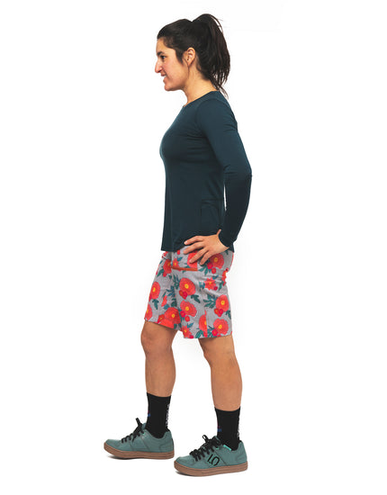 All Time 11" - Zipper Snap Mid-Rise Short : Margie