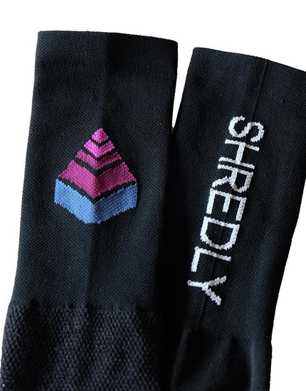 Sock 6 : Black/Logo