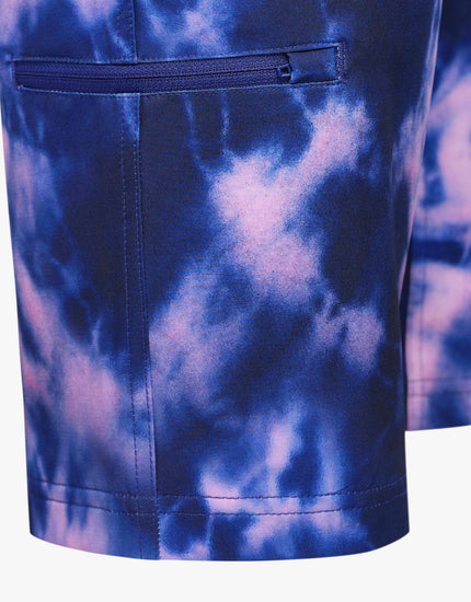 All Time 11" - Zipper Snap Mid-Rise Short : Midnight Tie Dye