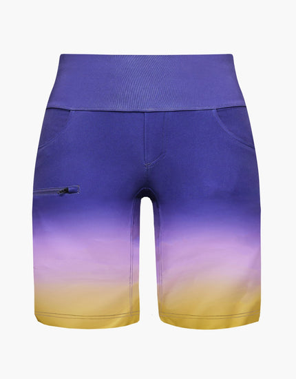 Limitless 7" - Stretch Waistband High-Rise Short : Midnight Citron Ombre