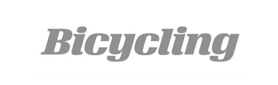Gray 'Bicycling' logo on a white background