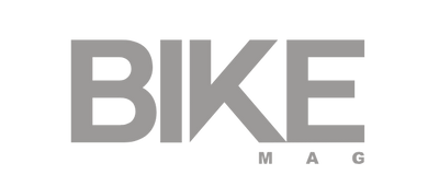 Gray 'BIKE MAG' logo on a white background