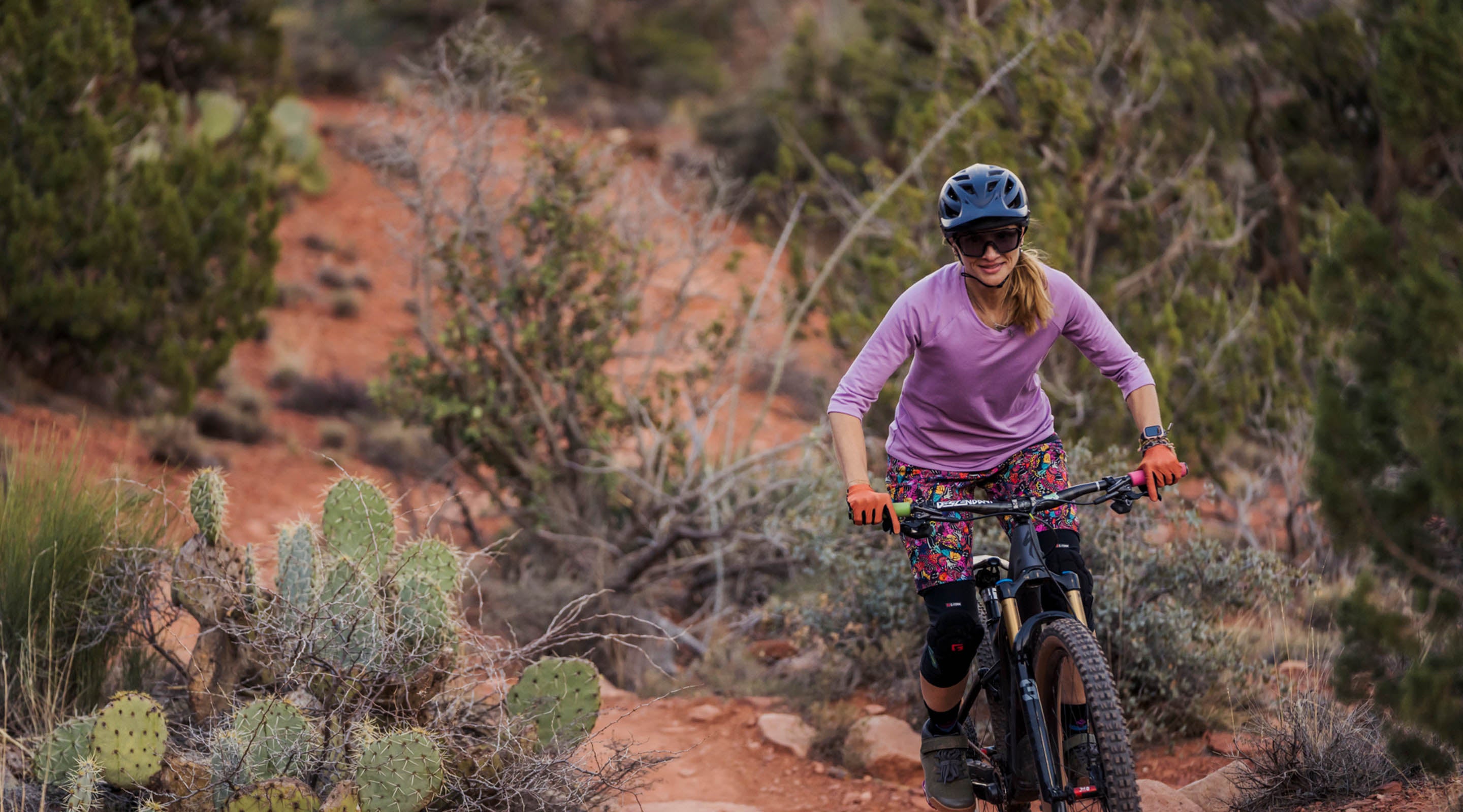 Women mountain biking in Sedona, AZ