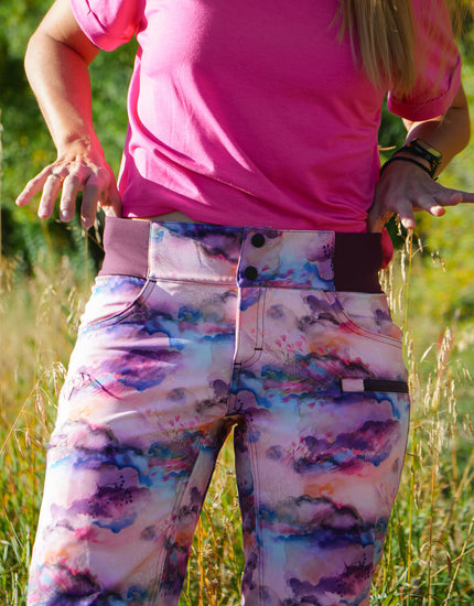 All Time 14" - Zipper Snap Mid-Rise Short : Watercolor