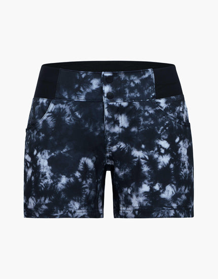 All Time 5" - Zipper Snap Mid-Rise Short : Graphite Tie Dye